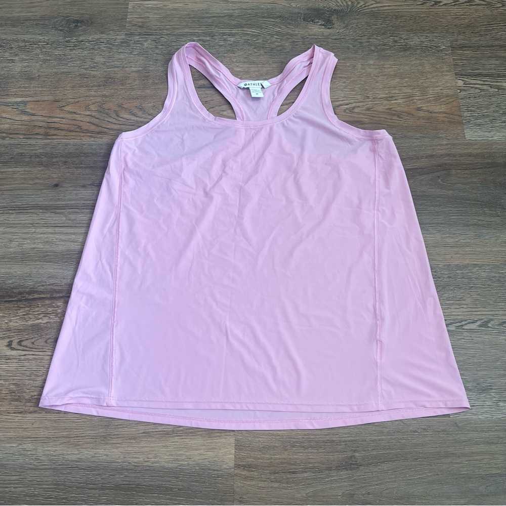 Athleta Racerback Tank Top Pink Medium Athletic Workout Gym Yoga Activewear